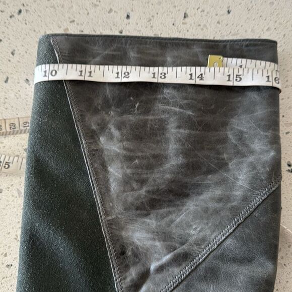 Gianni Bini Marlow Suede Leather Gray/Green Knee-High Boots Women's Size 6M GUC - Picture 13 of 14